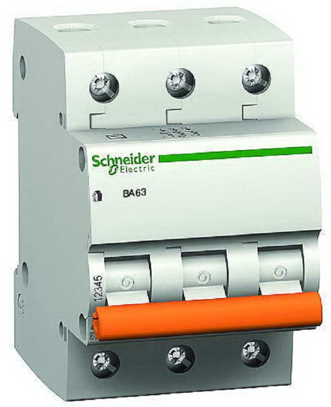Выключатель автоматический Schneider Electric Домовой 3п C 32А ВА63 4,5кА